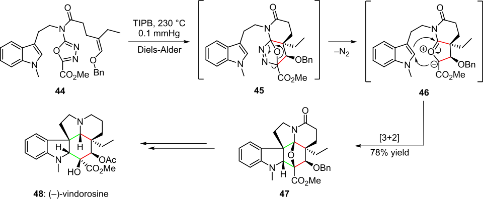 Scheme 9. Pericyclic cascade in the total synthesis of (–)-vindorosine