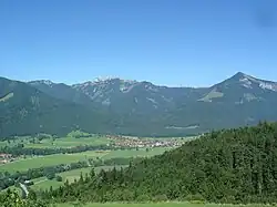 Schleching with Kampenwand and Hochplatte