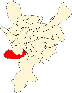 Location of Sclessin in Liège