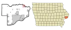 Location of McCausland, Iowa