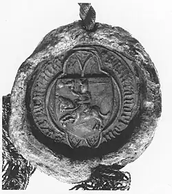 Seal of Vygantas, the Duke of Kernavė, 1388