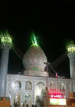 Seyyed Alauddin Hossein's tomb at night
