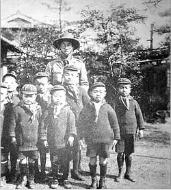 Japanese Cub Scouts wearing Cub caps in 1924