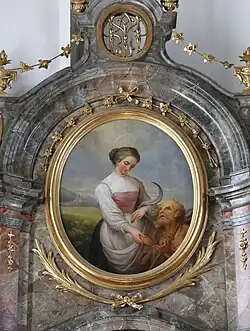 Painting of Saint Notburga in Reith im Alpbachtal