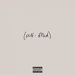 The cursive handwritten title of the album, stylized in parentheses and all lowercase, in the middle of a light gray background.