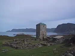 View of the Church ruins on the island