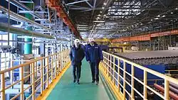 Dmitry Medvedev visits the plant in 2014.