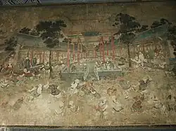 Image 2Mural at Shaolin temple from 1830's depicting forearm strikes and reverse kicks (from Chinese martial arts)