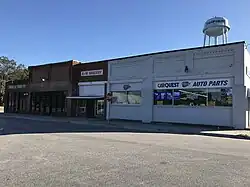Cluster of buildings in Sharpsburg's business district