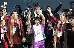 Sushil Kumar, Wrestler holding the Queen's Baton