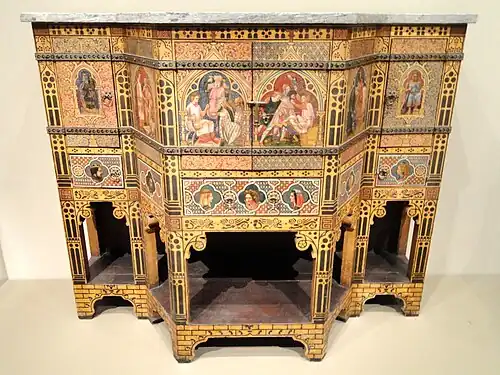Sideboard and Wine Cabinet, 1859, designed by William Burges
