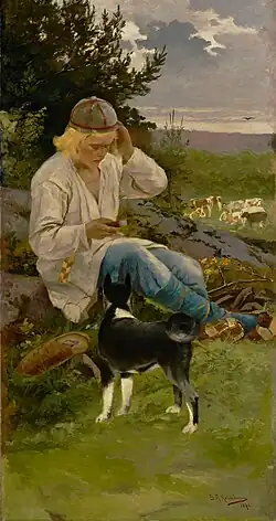 Kullervo with His Herds, Sigfrid Keinänen [fi], 1896