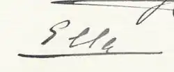 Princess Elisabeth's signature