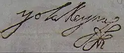 Mariana of Austria's signature