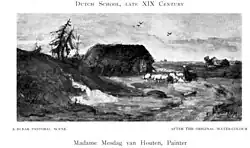 Sina Mesdag van Houten (1905): Bleak Pastoral Scene, Water-Colour Serie as part of the Series of the Dutch School.