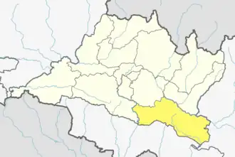 Location of district in province
