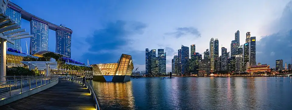 Nautical dusk in Marina Bay, Singapore