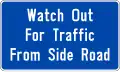 Watch out for traffic from side road