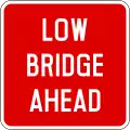 Bridge with low headroom ahead