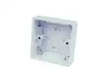 UK-pattern single (1 gang) white plastic surface pattress box