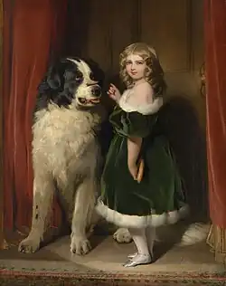 Princess Mary of Cambridge with Nelson by Edwin Landseer