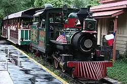 3 ft (914 mm) gauge Six Flags & Texas Railroad in operation in 2007