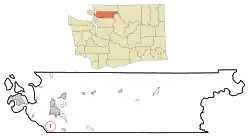 Location of Conway, Washington