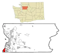 Location of Edmonds, Washington