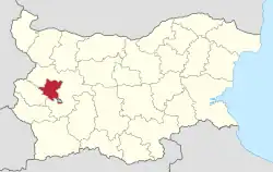 Stolichna Municipality within Bulgaria and Sofia-City Province