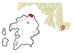 Location of Eden in Somerset County, Maryland