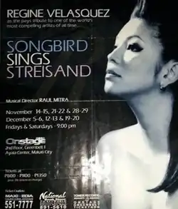 A poster of Songbird Sings Streisand