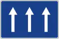 S-11b One-way road (three lanes)
