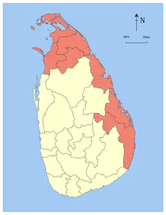 Image 28The northern and eastern areas of Sri Lanka with majority Tamil population. (from Tamils)