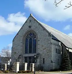 Exterior of the Daily Mass Chapel, with seating for 160.