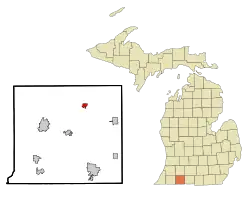 Location of Mendon, Michigan