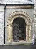 St Cedwyn, Llangedwyn. Romanesque Revival west porch