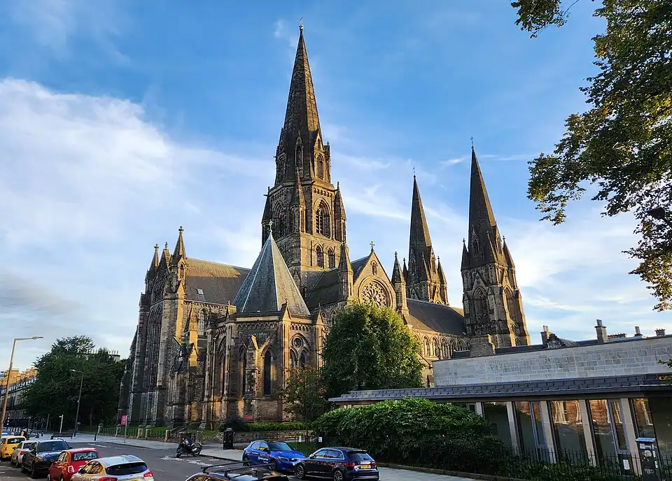 St Mary's Cathedral viewsedfrom Manor Place, Edinburgh