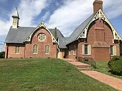 side view of church and sacristy