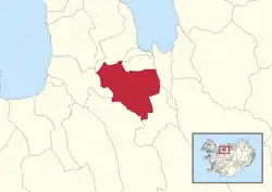 A map showing the borders of Staðarhreppur