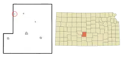 Location within Stafford County and Kansas