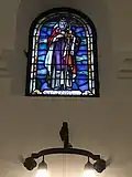 Stained-glass window depicting St David of Wales