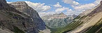 Southeast aspect of Mount Whymper seen from Stanley Glacier Trail