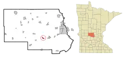 Location of Richmond within Stearns County, Minnesota
