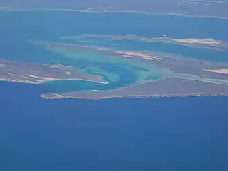 An aerial view of Steep Point and Dirk Hartog Island
