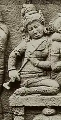 9th century C.E. Stick zither with resonator in Borobudur.