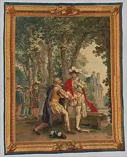 Sully at the feet of Henry IV, Gobelins Manufactory (1788–1792)