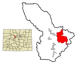 Location of Keystone in Summit County, Colorado