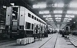 Unfinished railcar under construction