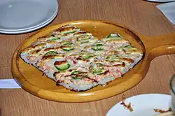 A different kind of "sushi pizza" from a restaurant in Hawaii