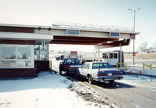 US border station, Sweetgrass, MT, 1997.